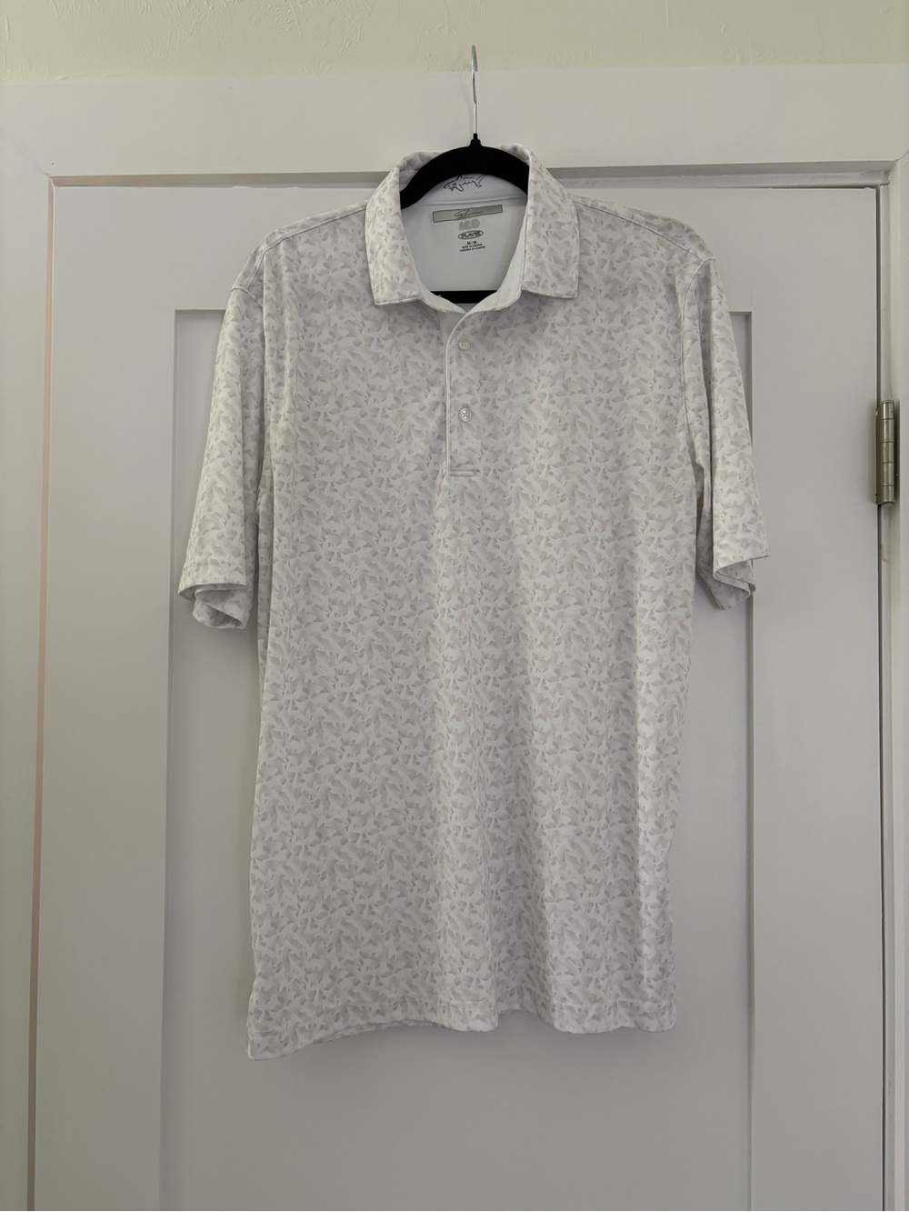 Greg Norman White ML75 Play Dry Golf Polo Size M